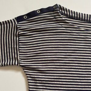 Splendid Boatneck and Drop Shoulder Navy Long Sleeve Top